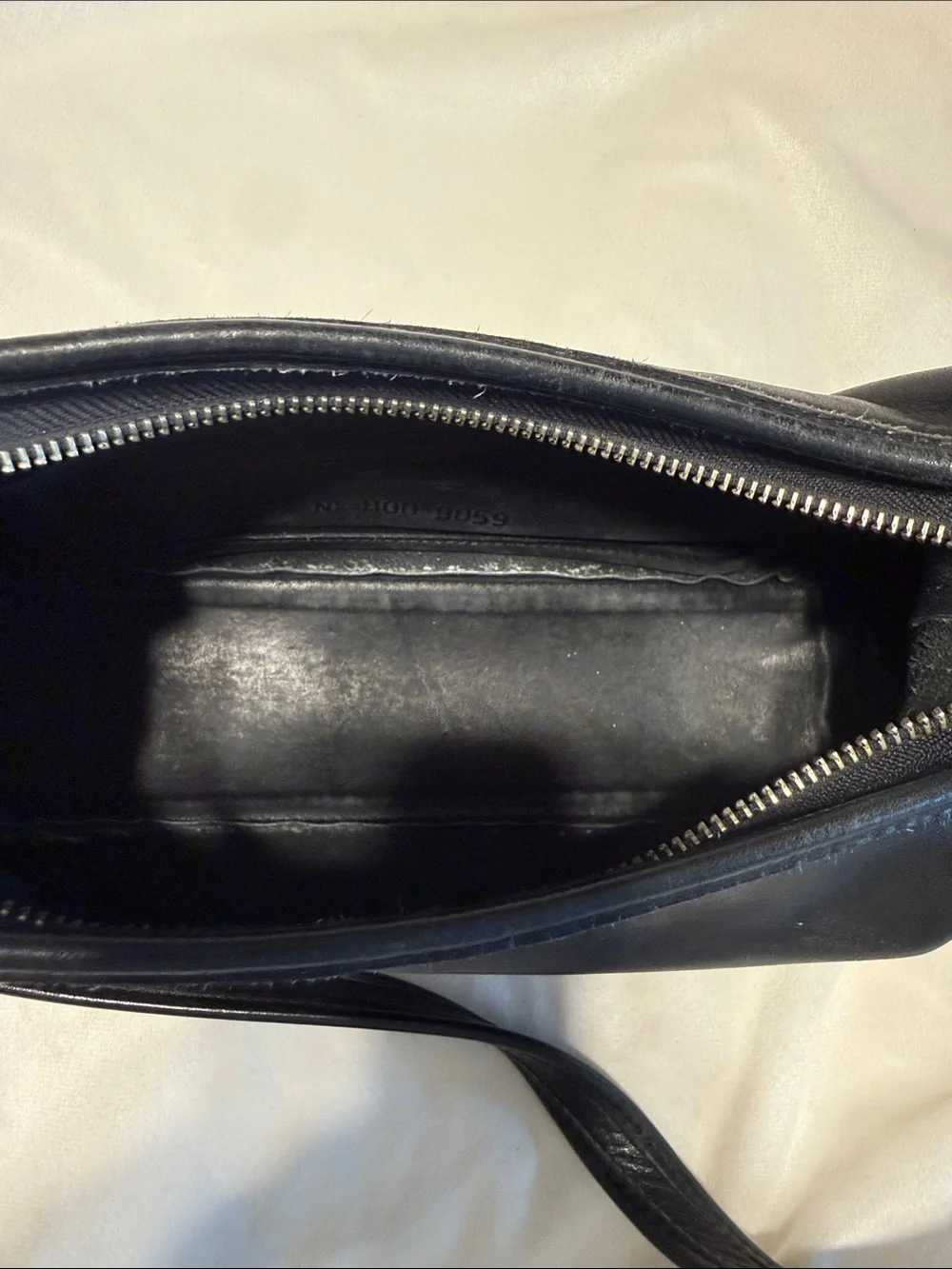 Coach Black Leather Shoulder Bag with Double Straps  Vintage hobo 9059
